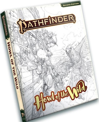 2!PAI12005SK Pathfinder RPG 2nd Edition: Howl Of The Wild Sketch Cover Edition published by Paizo Publishing