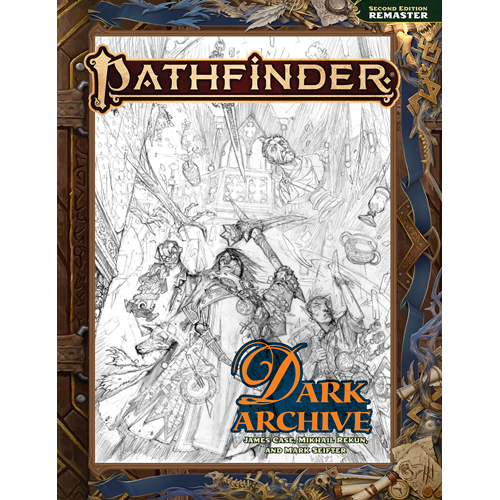 PAI12012SK Pathfinder RPG 2nd Edition: Dark Archive Sketch Cover (Remastered) published by Paizo Publishing