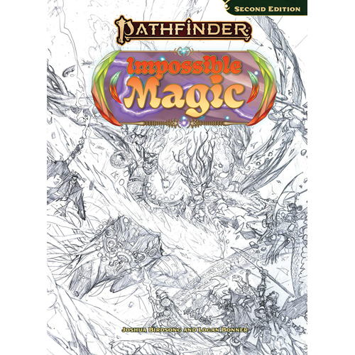 PAI12014SK Pathfinder RPG 2nd Edition: Impossible Magic Sketch Cover Edition published by Paizo Publishing