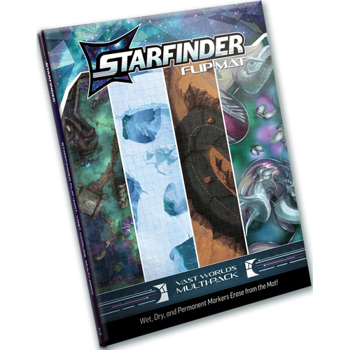 PAI21011FM Starfinder RPG 2nd Edition: Flip-Mat: Vast Worlds Multi-Pack published by Paizo Publishing