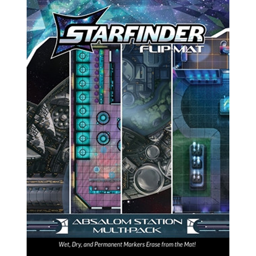 PAI21013FM Starfinder RPG 2nd Edition: Flip-Mat: Absalom Station Multi-Pack published by Paizo Publishing