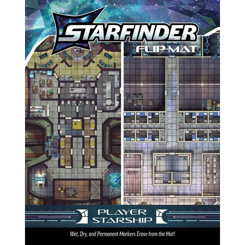 PAI21014FM Starfinder RPG 2nd Edition: Flip-Mat: Player Starship published by Paizo Publishing