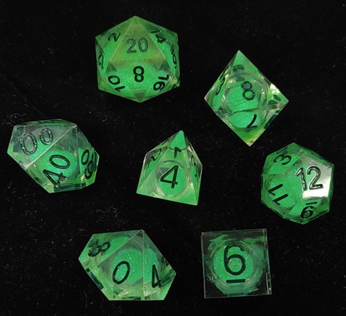 PAL510 The Teenage Mutant Ninja Turtles RPG: Mutagen Green Dice Set published by Palladium Books