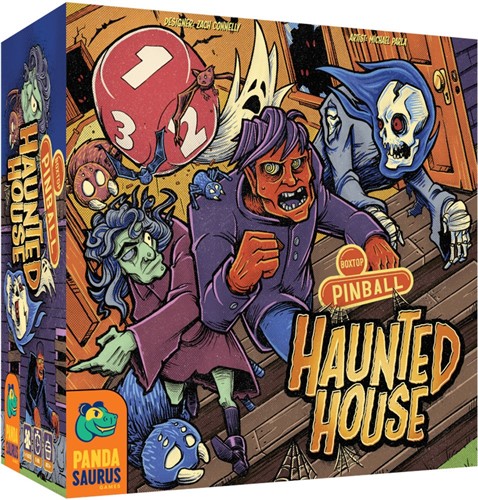 3!PANBTPHH Boxtop Pinball Board Game: Haunted House published by Pandasaurus Games