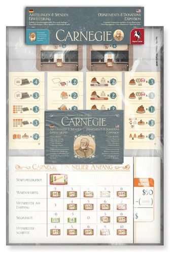 PEG57008G Carnegie Board Game: Departments And Donations Expansion published by Pegasus Spiele