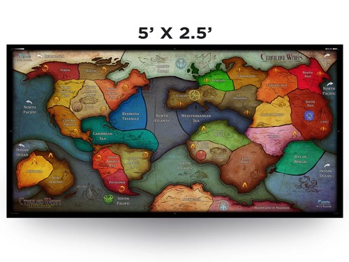 2!PETCWM14 Cthulhu Wars Board Game: 9-11 Player Neoprene Earth Map published by Petersen Games