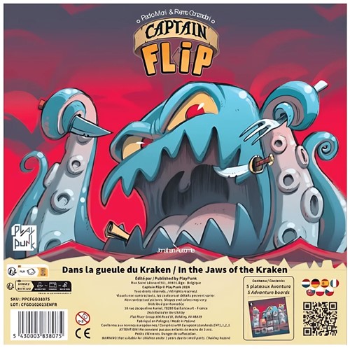 PLA383802 Captain Flip Board Game: In The Jaws Of The Kraken Expansion published by Playpunk