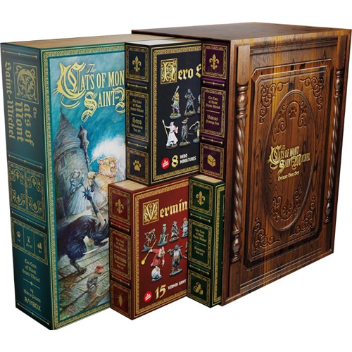 PUCOMSM103 The Cats Of Mont Saint Michel Board Game: Deluxe Set published by Raybox Games