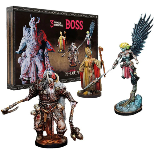 PUGON153M Gates Of Niflheim Board Game: Boss Miniatures Set published by Raybox Games
