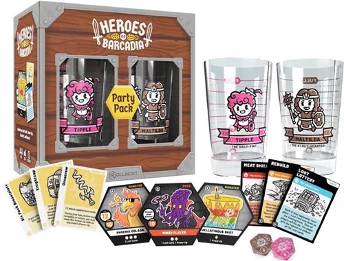 RCHOBBRDPPRESTD Heroes Of Barcadia Board Game: Party Pack Expansion published by Rollacrit Corp