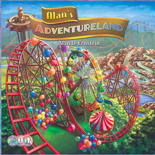 2!RGG517 Alan's Adventureland Board Game published by Rio Grande Games