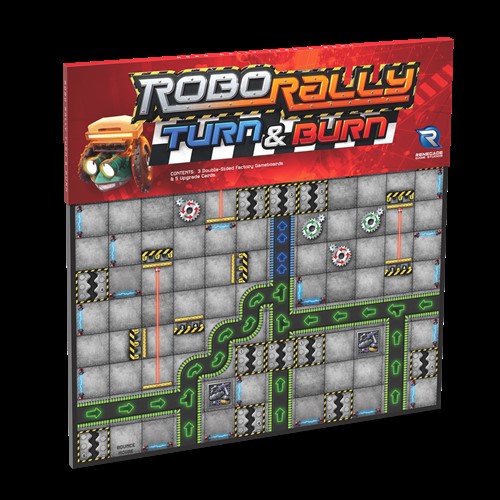 RGS02750 RoboRally Board Game: Turn And Burn Expansion published by Renegade Game Studios