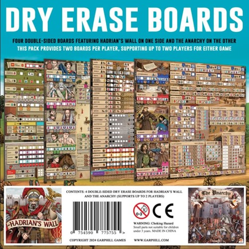 RGS02811 Hadrian's Wall Board Game And The Anarchy Dry Erase Boards published by Renegade Game Studios