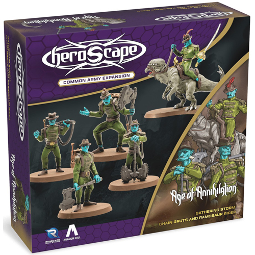 RGS02888 Heroscape Board Game: Chain Gruts And Ramosaur Rider Army Expansion published by Renegade Game Studios