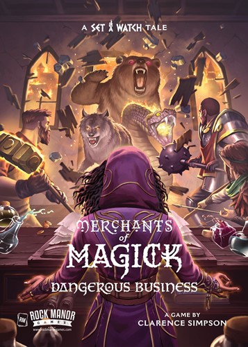 2!RMA121 Merchants Of Magick Board Game: Dangerous Business Expansion published by Rock Manor Games