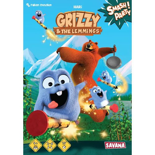 SAVSPGLEN06 Smash Party: Grizzy And The Lemmings Board Game published by Savana