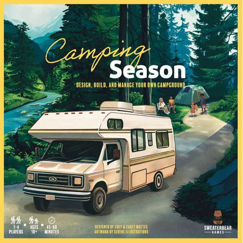 SBGCMPSSN01 Camping Season Board Game published by SweaterBear Games