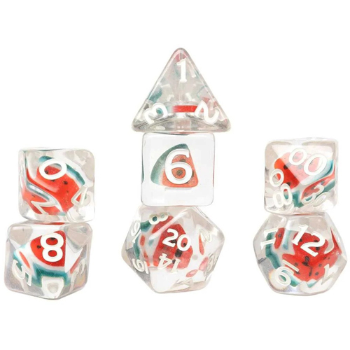 2!SDZ002505 Watermelon Fruit Slice Polyhedral Dice Set published by Sirius Dice