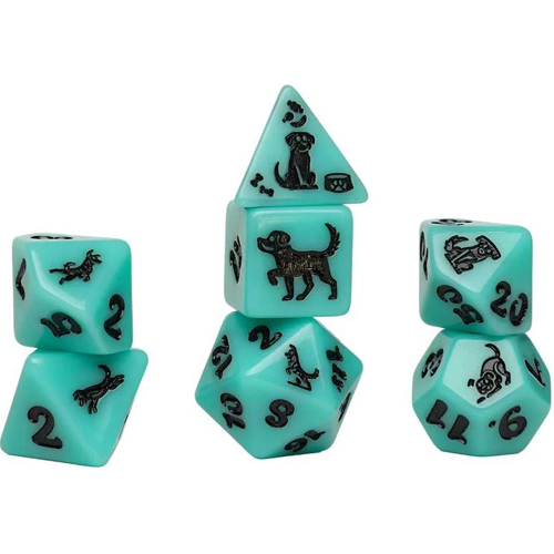 2!SDZ002601 Seafoam Shepherd Animal Polyhedral Dice Set published by Sirius Dice