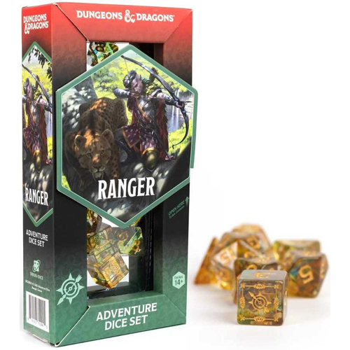 3!SDZ200215 Dungeons And Dragons Adventure Dice Set - Ranger: Green published by Sirius Dice