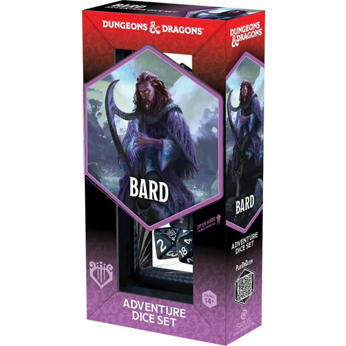 SDZ200228 Dungeons And Dragons Adventure Dice Set - Bard: Blue, Black published by Sirius Dice