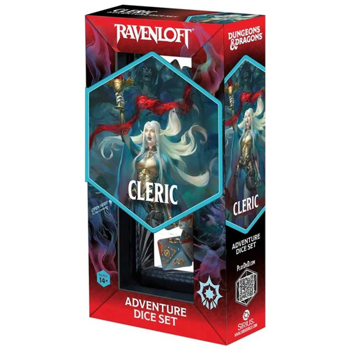 SDZ200233 Dungeons And Dragons Adventure Dice Set - Cleric: Light Blue, Red published by Sirius Dice