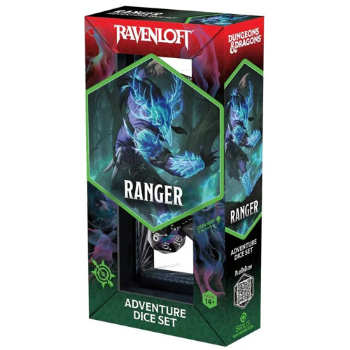 SDZ200234 Dungeons And Dragons Adventure Dice Set - Ranger: Black, Blue published by Sirius Dice