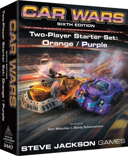 SJ2447 Car Wars Board Game: Sixth Edition: Two-Player Starter Set: Orange / Purple published by Steve Jackson Games