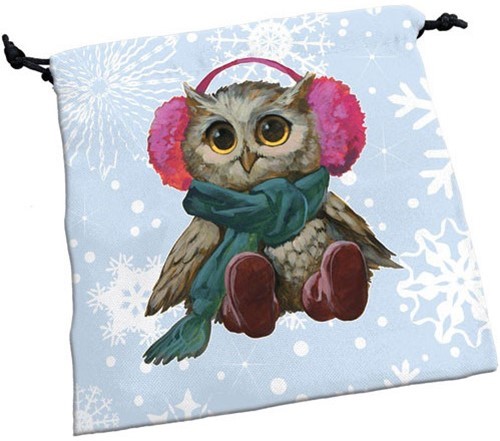 SJ5214 Festive Owls Deluxe Dice Bag published by Steve Jackson Games