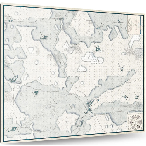 SOD202302 Battles Of Napoleon: Volume I Eylau 1807 Mounted Map published by Sound Of Drums