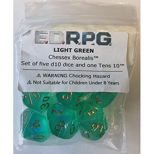 SPIEDRPGDLG Elite Dangerous RPG: Dice Light Green published by Spidermind Games