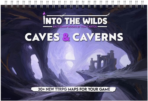 TCITW01004 Into The Wilds Battlemap Book: Volume 2: Caves And Caverns published by Tom Cartos