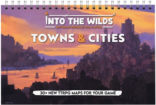 TCITW02002 Into The Wilds Battlemap Book: Volume 3: Towns And Cities published by Tom Cartos