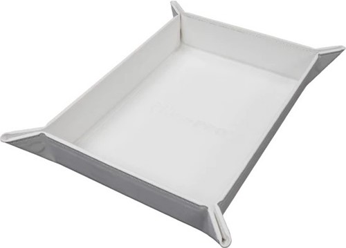 3!UP16333 Vivid Magnetic Foldable Dice Tray: White published by Ultra Pro