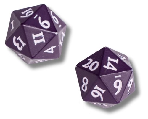 3!UP16488 Vivid Heavy Metal D20 Dice Set: Midnight Plum published by Ultra Pro