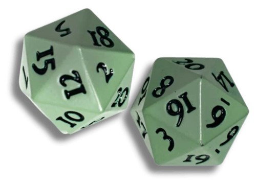 3!UP16495 Vivid Heavy Metal D20 Dice Set: Cool Matcha published by Ultra Pro