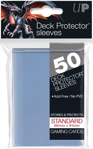 3!UP82667S 50 x Clear Standard Card Sleeves 66mm x 91mm (Ultra Pro) published by Ultra Pro