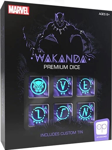 USOA011776 Marvel Black Panther Premium Dice Set published by USAOpoly