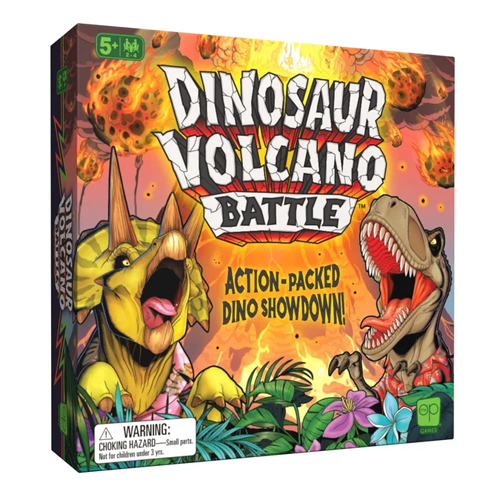 USODINOVOLC Dinosaur Volcano Battle Board Game published by USAOpoly