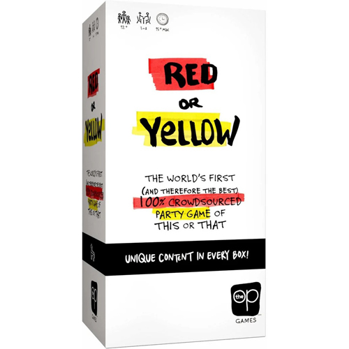 USOREDYELLOW Red Or Yellow Card Game published by USAOpoly