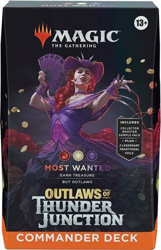 2!WTCD3263S3 MTG: Outlaws Of Thunder Junction Most Wanted Commander Deck published by Wizards of the Coast