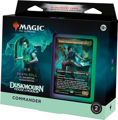 WTCD3447S1 MTG Duskmourn Commander Death Toll Deck published by Wizards of the Coast