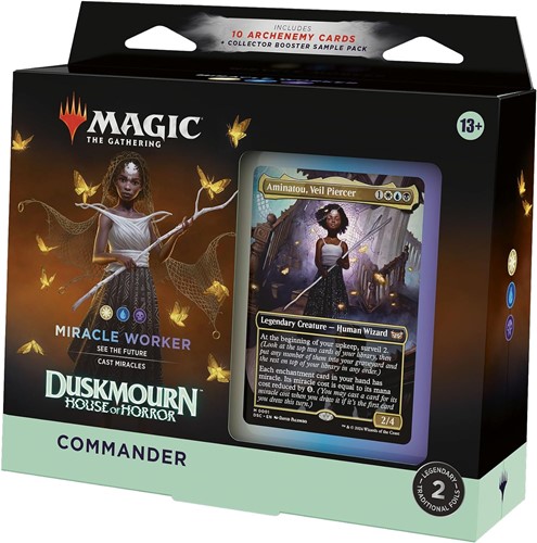 WTCD3447S4 MTG Duskmourn Commander Miracle Worker Deck published by Wizards of the Coast