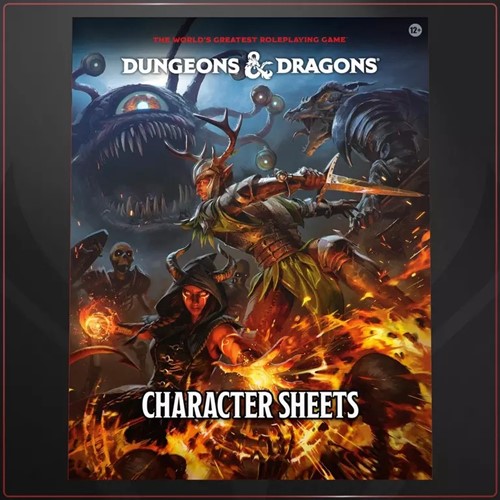 2!WTCD3898 Dungeons And Dragons RPG: Character Sheets 2024 Revision published by Wizards of the Coast