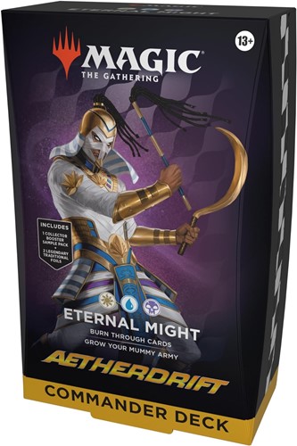 2!WTCD4133S1 MTG Aetherdrift Eternal Might Commander Deck published by Wizards of the Coast