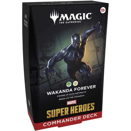 2!WTCD53610001S2 MTG Marvel Super Heroes Wakanda Forever Commander Deck published by Wizards of the Coast