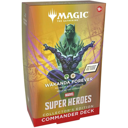 2!WTCD53620000S2 MTG Marvel Super Heroes Wakanda Forever Collector Commander Deck published by Wizards of the Coast