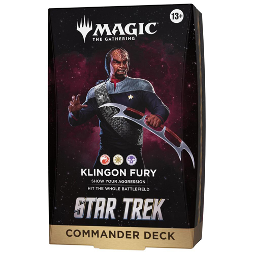 2!WTCD58990001S3 MTG Star Trek Klingon Fury Commander Deck published by Wizards of the Coast