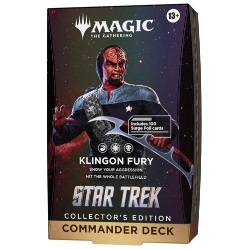 2!WTCD59000000S3 MTG Star Trek Klingon Fury Collector Commander Deck published by Wizards of the Coast