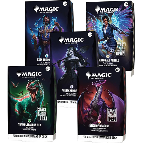 WTCD59310001 MTG Foundations Starter Commander Deck Display published by Wizards of the Coast
